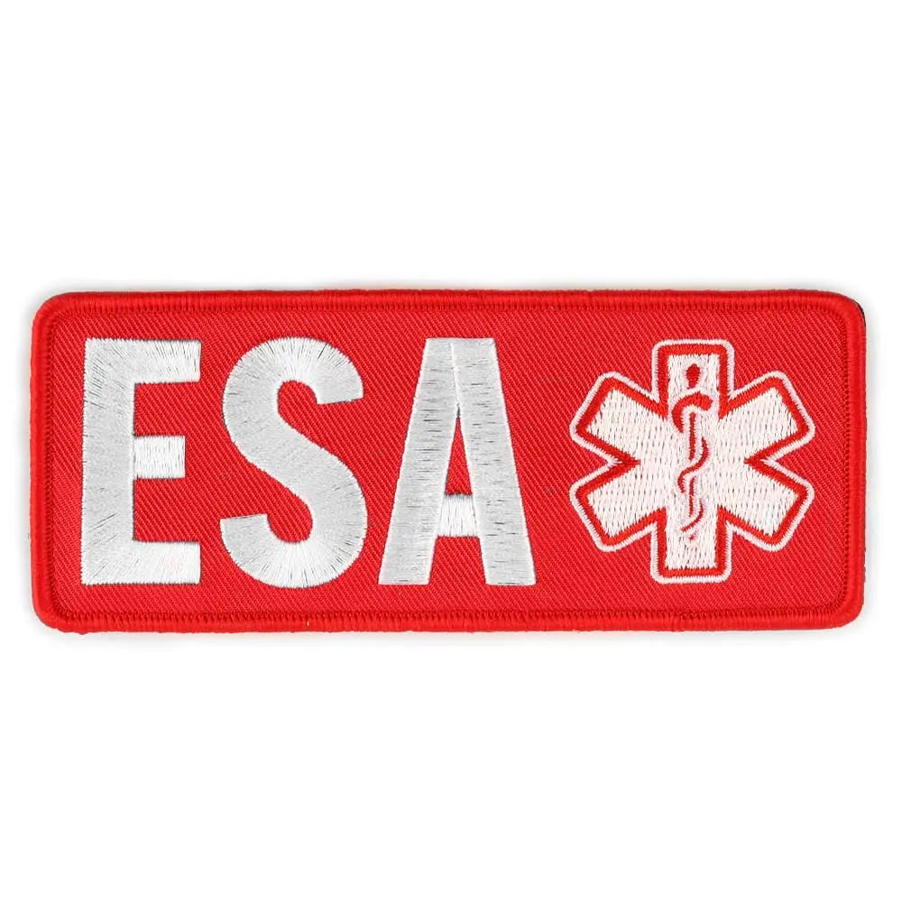 ESA - Emotion Support Animal Red Patch - Service Dog - Hook & Look ...